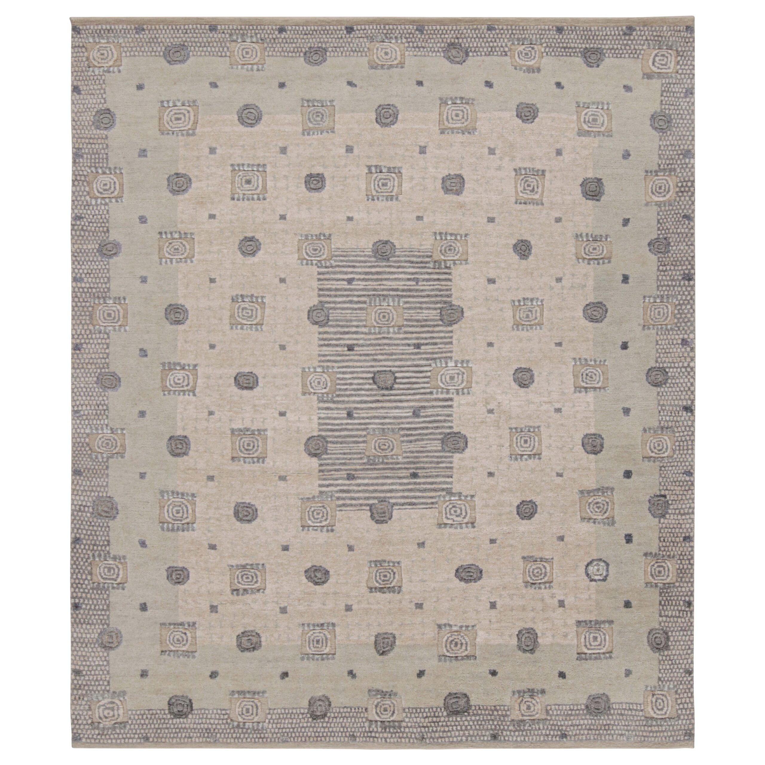 Grey Swedish Inspired Wool Rug - 8'4" x 10'