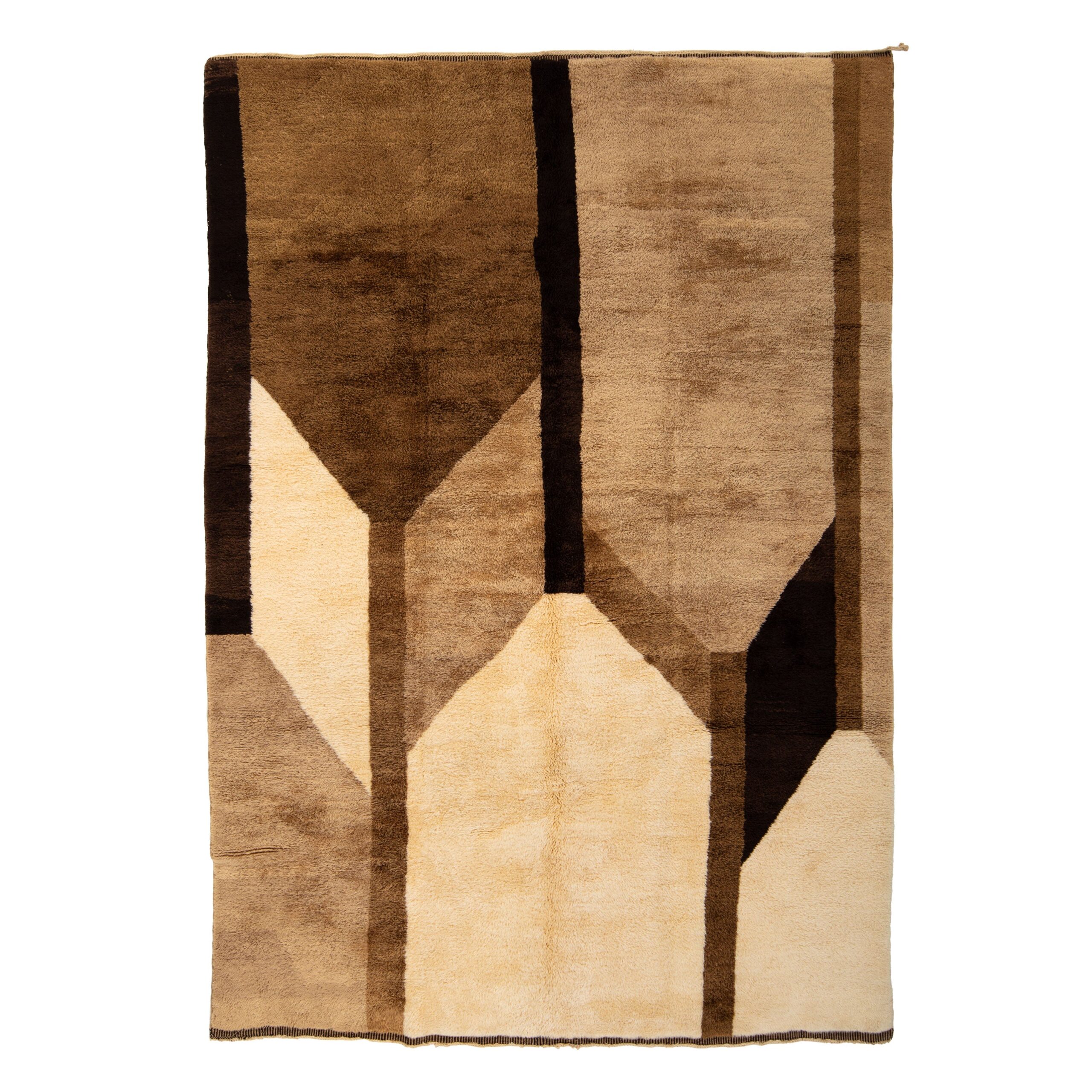 Brown Casablanca Moroccan Wool Rug - 8'4" x 12'1"