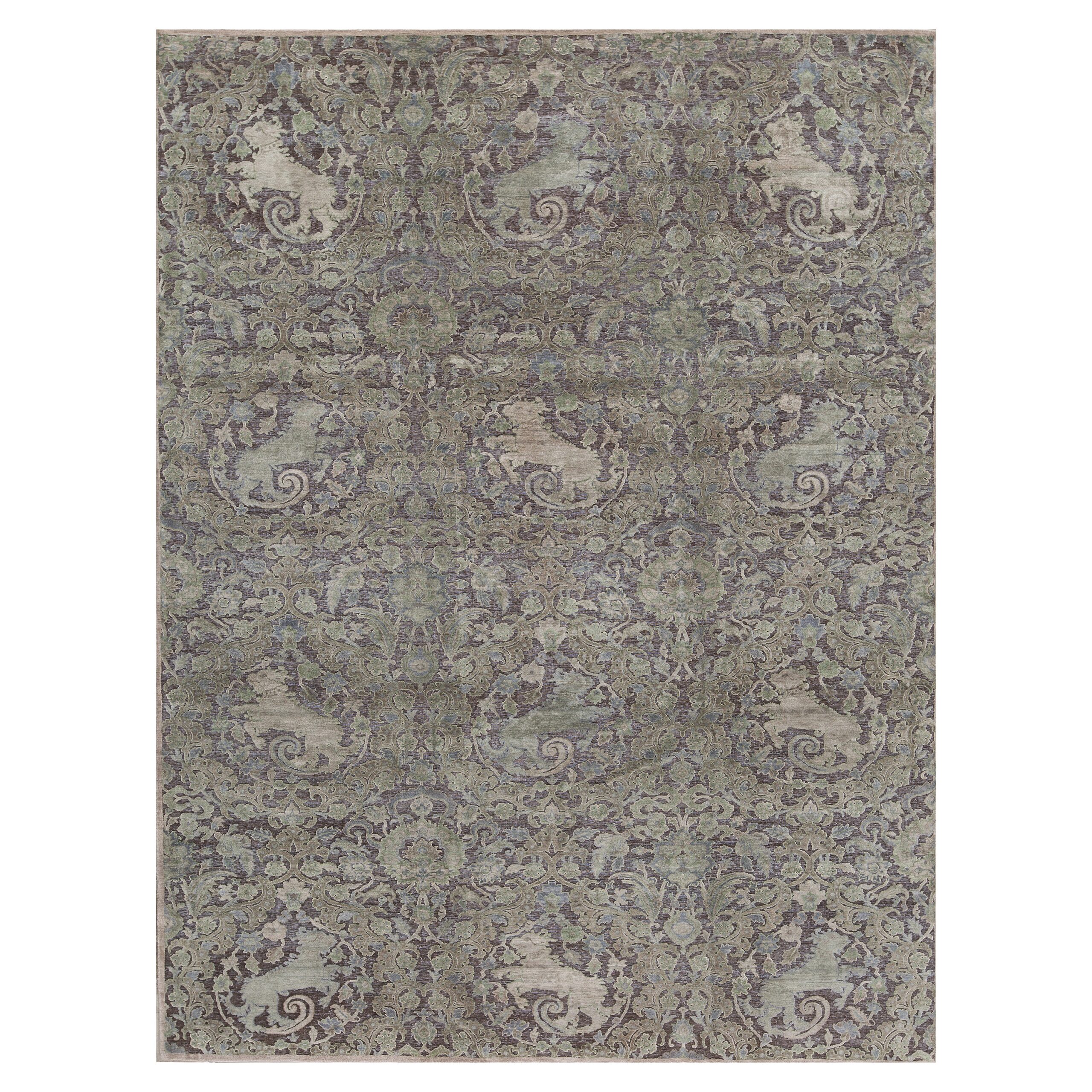 Silk Wool Blend Rug - 10'1" x 13'9"