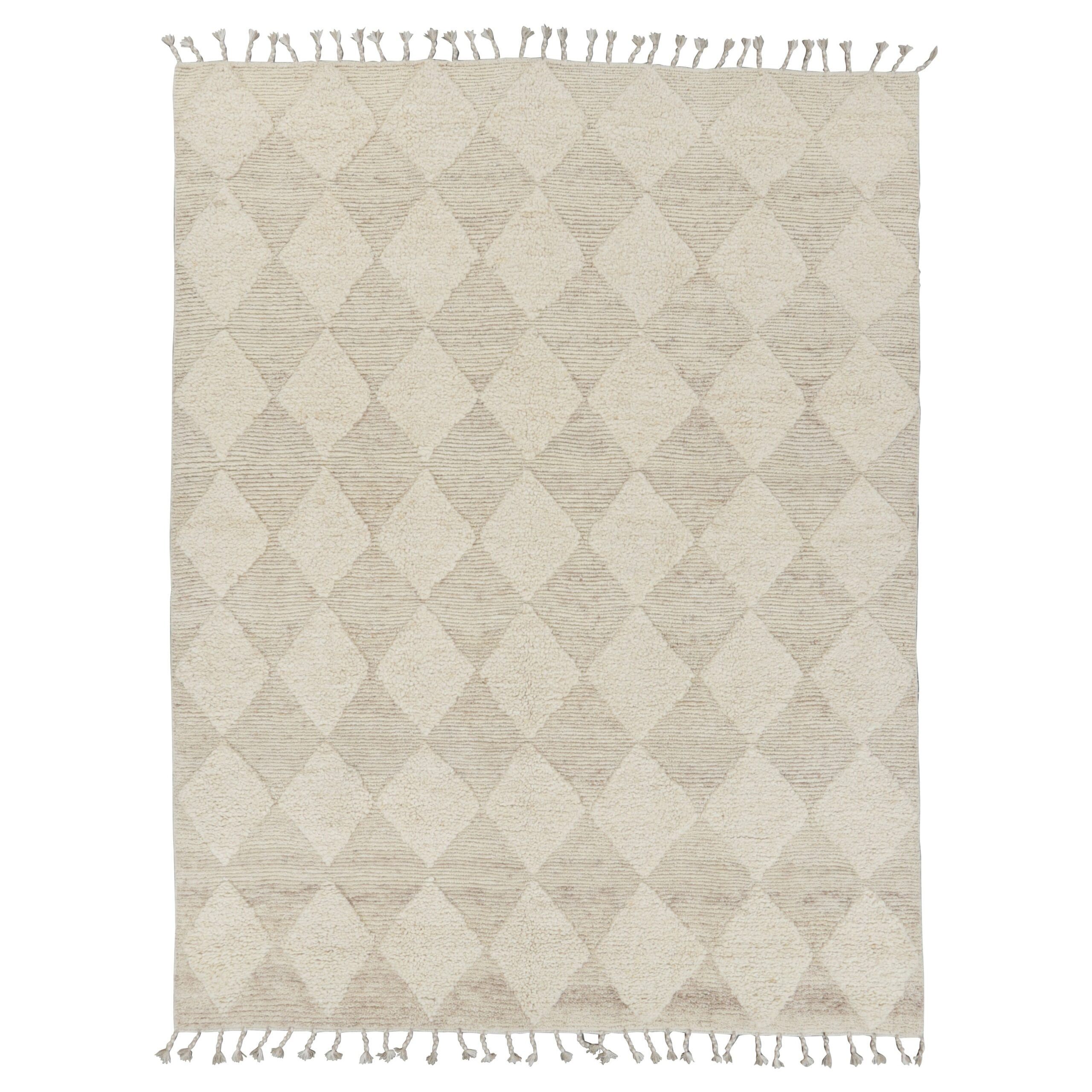 Ivory Moroccan Wool Rug - 9'3" x 12'